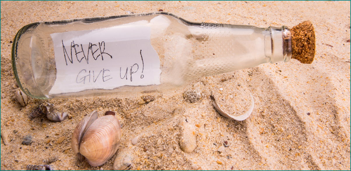 Message in a Bottle- Never Give Up